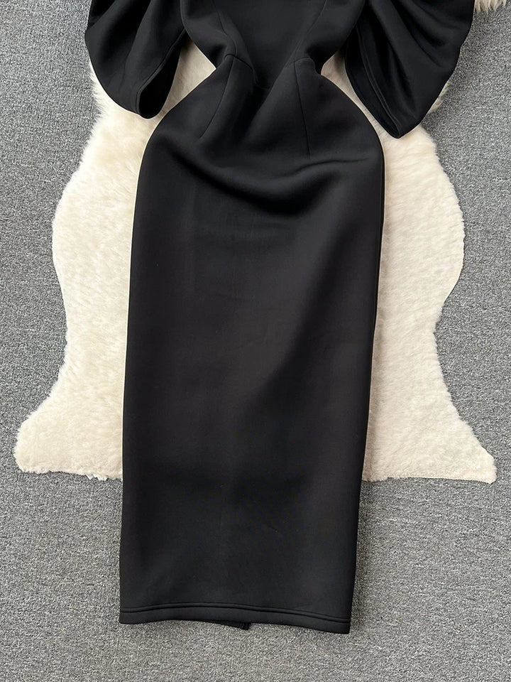 XFPV Women Vintage High Waist A-line Dress