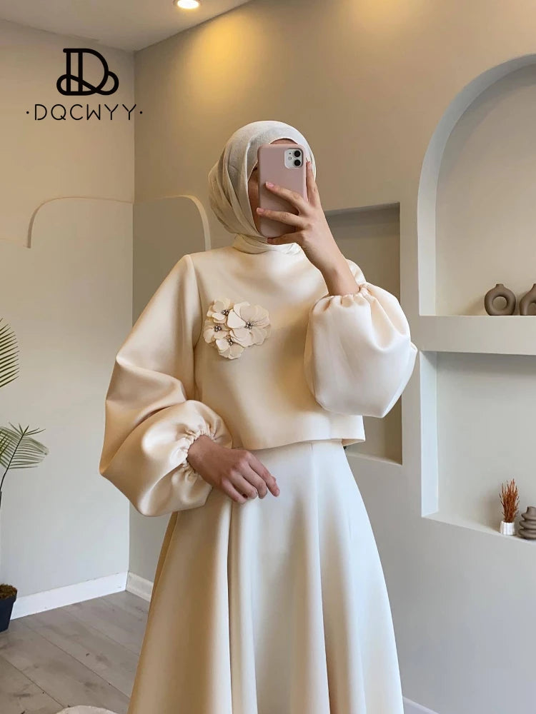 New Fashion Floral Skirts Two-piece Set for Women - Elegant Lady Skirt Sets