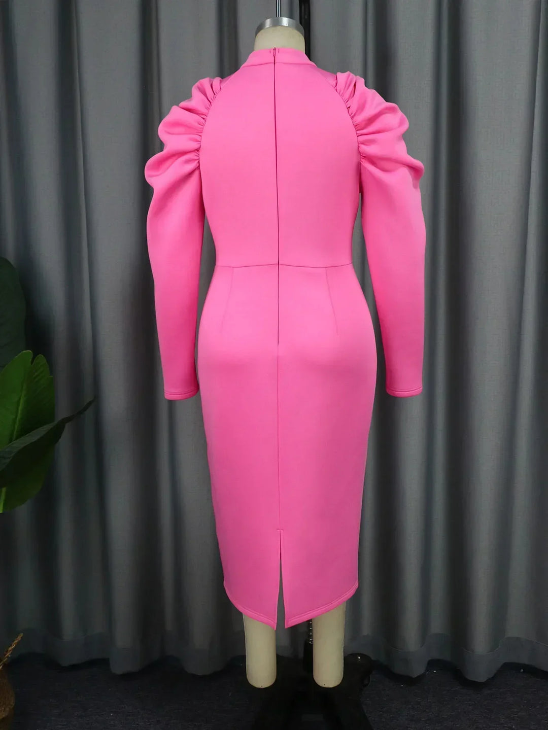 Plus Size High Collar Party Dress - AOMEI Women's Elegant Prom Dress