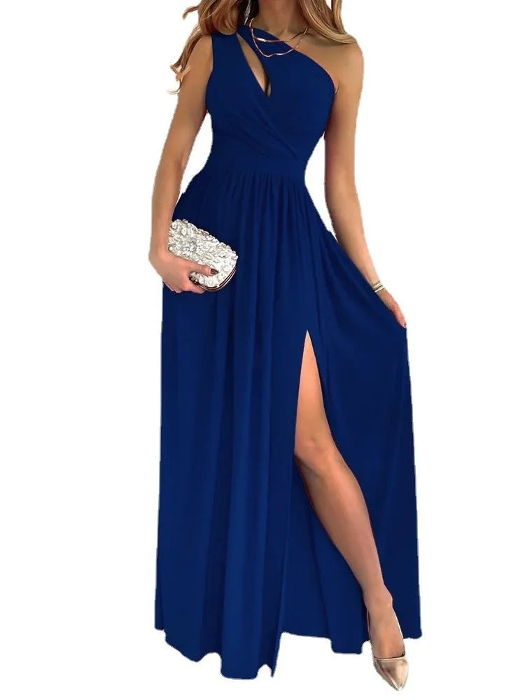 Sexy Sleeveless High Waist Dress - Women's Swing Dress