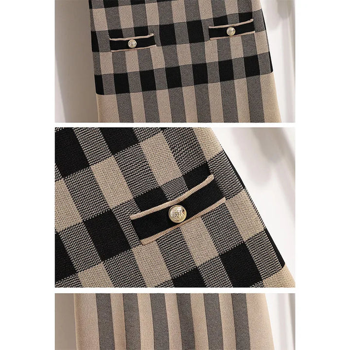 Chic Striped Sweater Dress for Women | Spring/Summer | Short Sleeve | Vintage Style