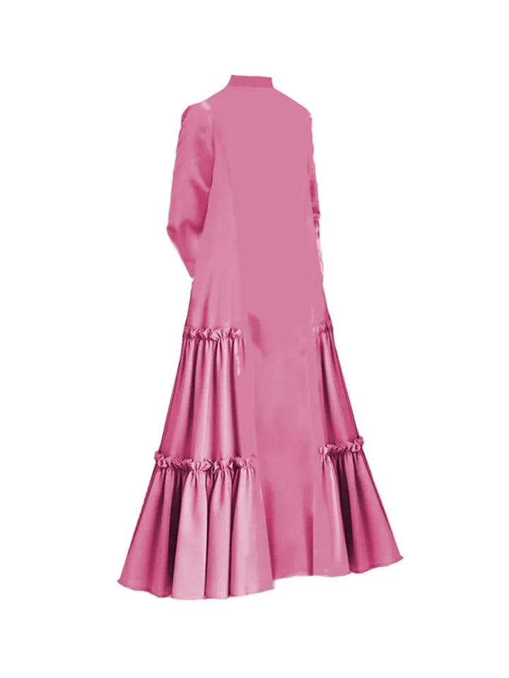 2024 Freeacy Solid Color Pleated A-line Dress