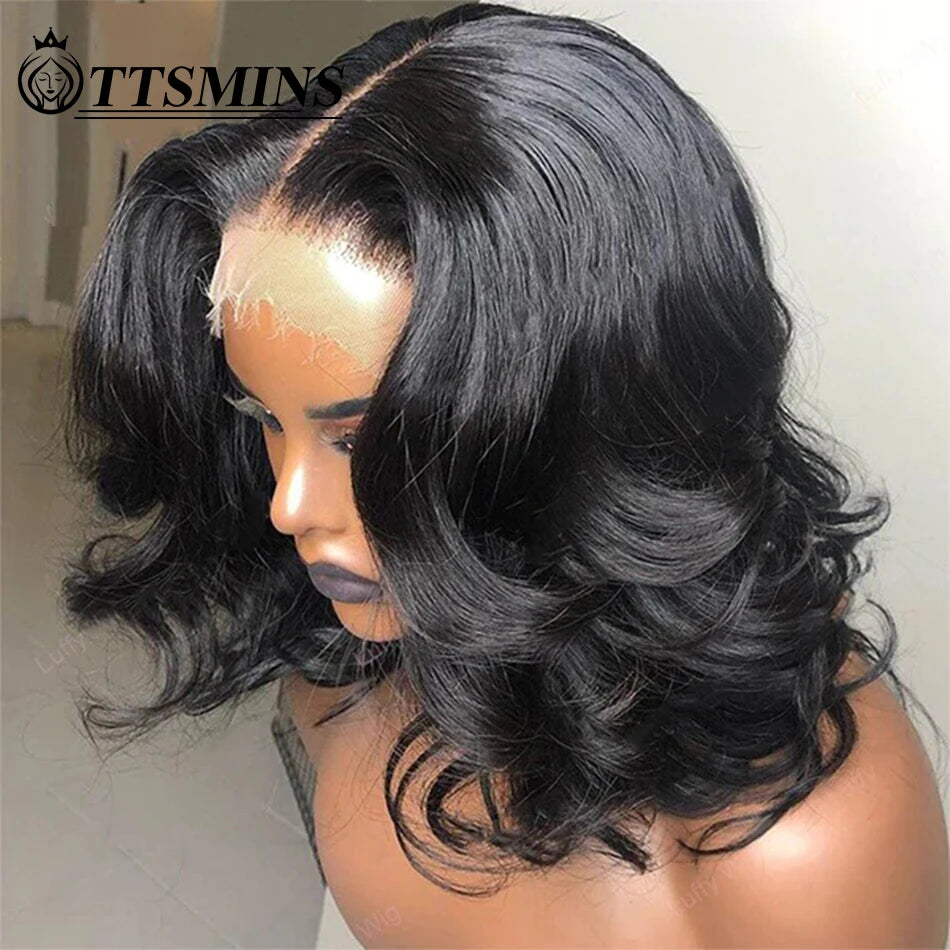 HD Invisible Lace Front Wet & Wavy Bob Wig