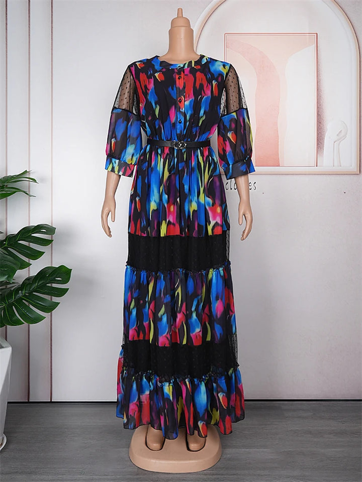 Stylish African Dashiki Print Dress for Women - Perfect for Weddings, Parties, and More!