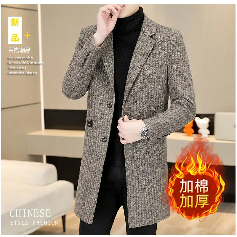 2024 Wool Coat for Men | High-End Comfort | Business Suit Collar