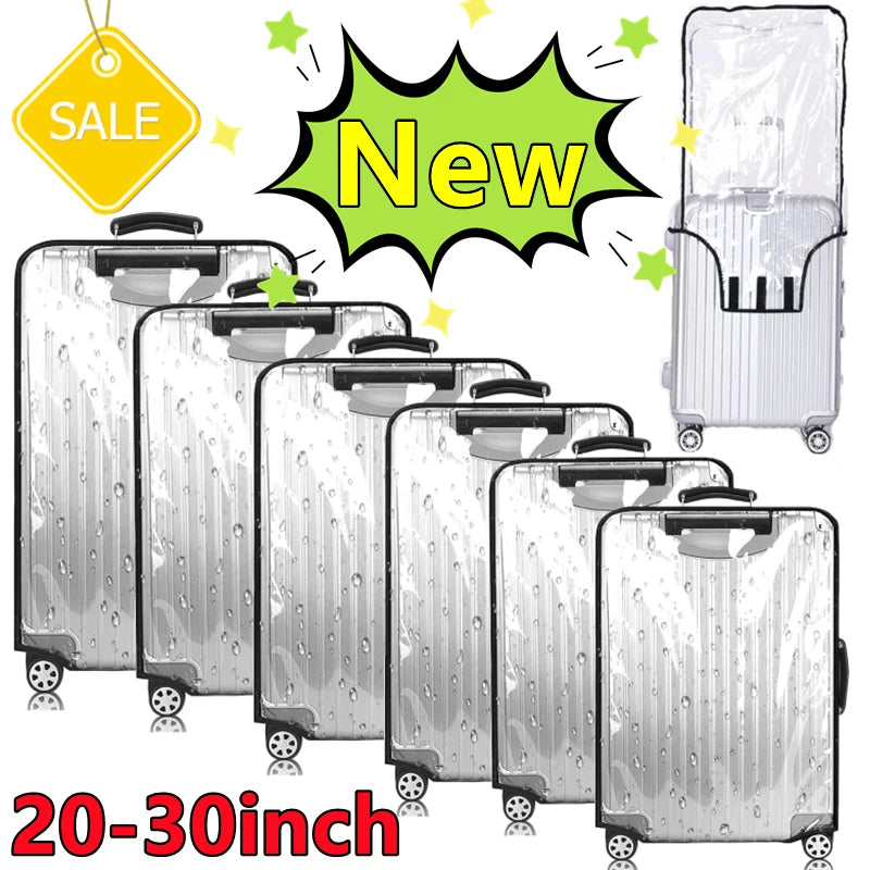 Transparent Waterproof Luggage Cover for 20-30 inch Suitcases - Protect Your Belongings on Any Trip!