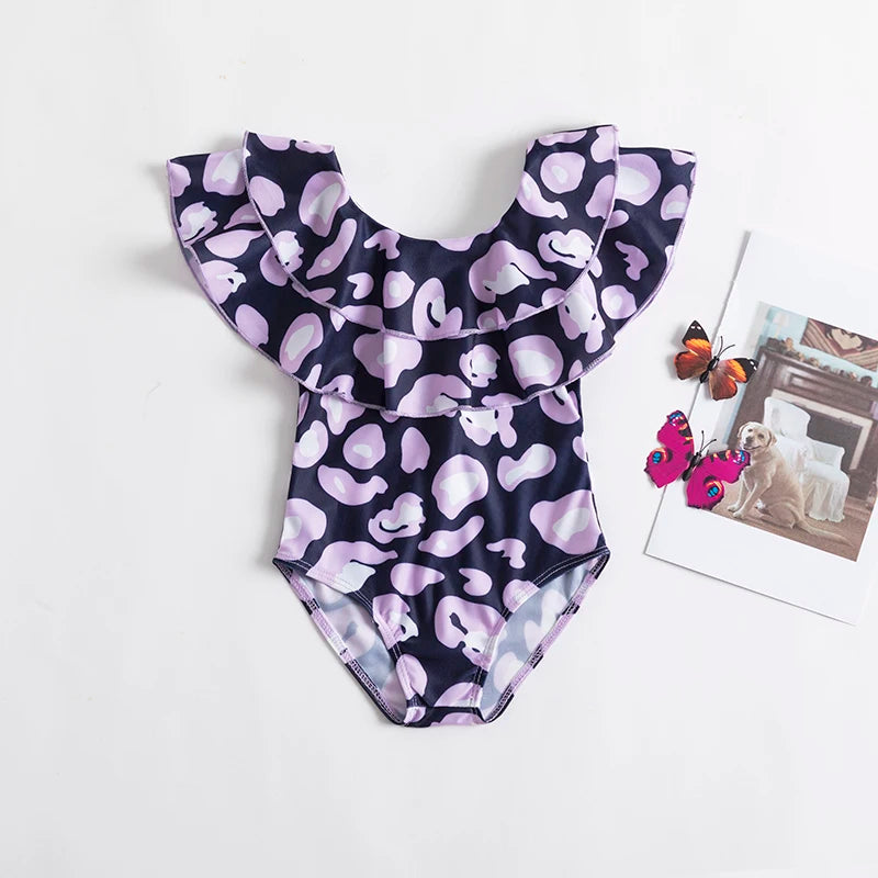 Summer Baby Swimsuit for 1-5 Yrs Printing One-piece Girl Beach Swimwear Toddler Kids Bathing Swimming Suit Infant Clothes Outfit