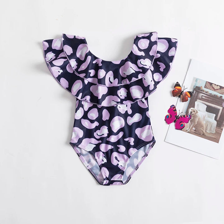 Summer Baby Swimsuit for 1-5 Yrs Printing One-piece Girl Beach Swimwear Toddler Kids Bathing Swimming Suit Infant Clothes Outfit