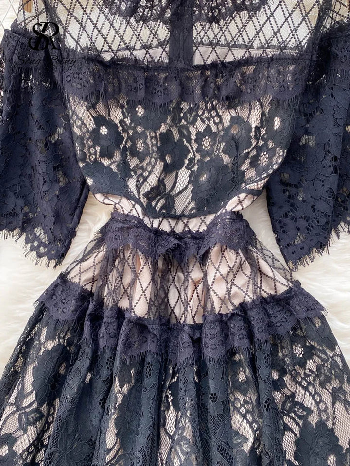 SINGREINY Lace Evening Party Dress 2022