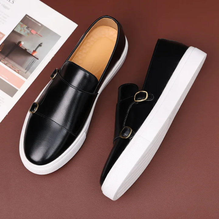 Men's Retro Leather Loafers - British Style
