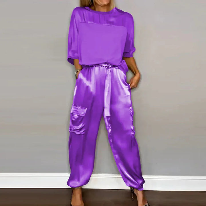 Effortless Summer Chic: Multi Color Two Piece Set for Women - Comfortable & Stylish!