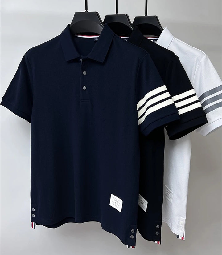 Luxury 100% Cotton Polo Shirt - Men's Summer Fashion
