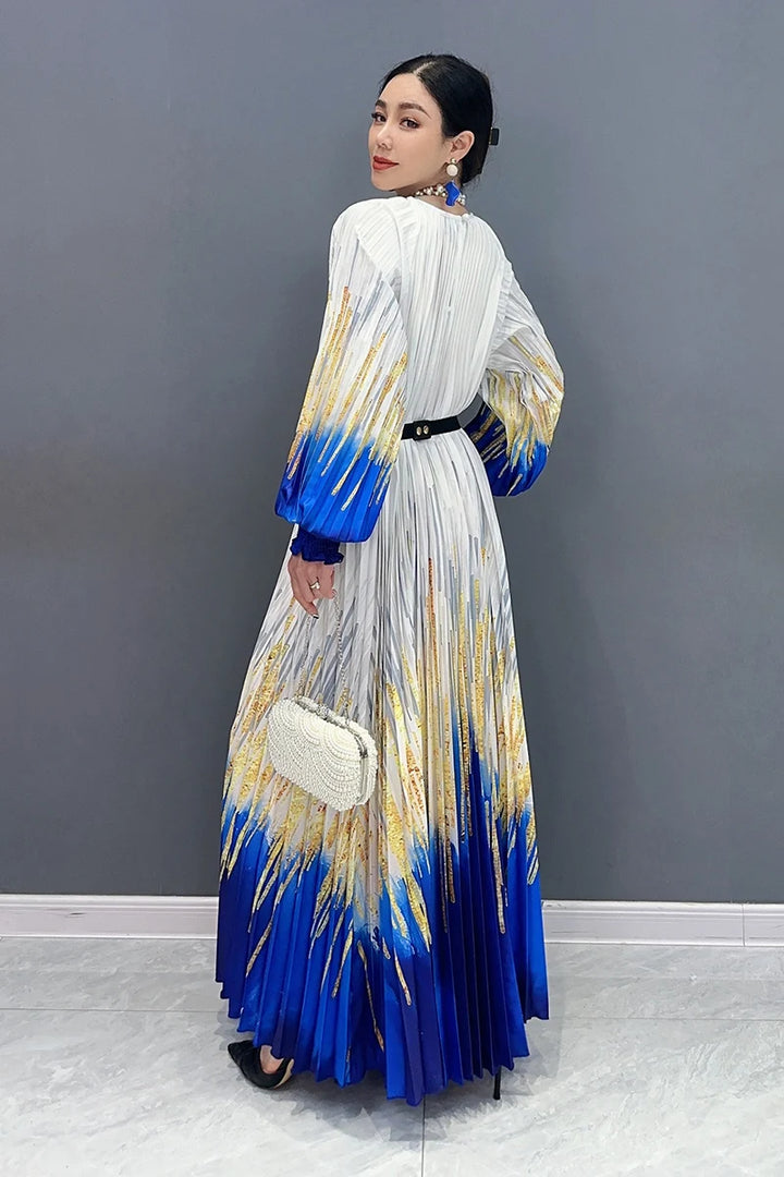 Get Ready for Summer with Vefadisa's Elegant Printed Long Dress - Limited Stock!