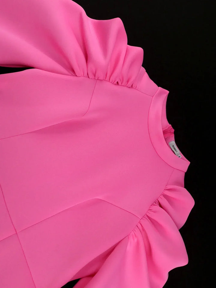 Plus Size High Collar Party Dress - AOMEI Women's Elegant Prom Dress