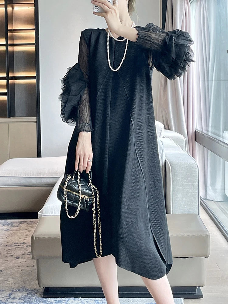 Stunning 2024 Summer Dress - Applique, Pleated, Gauze, A-Line - Limited Stock!