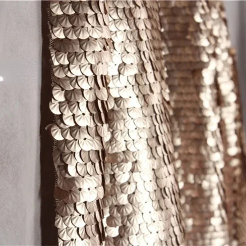 Gold Sequin Fabric Mesh - DIY Sewing, Dress Designer