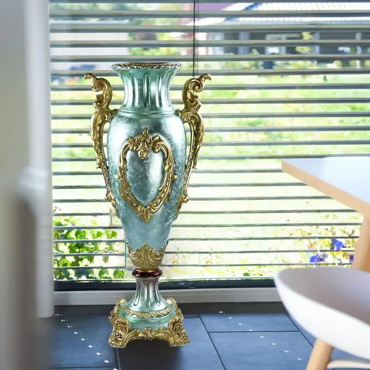 Trophy Floor Vase for Living Room Decor Vases 35.4 Inch Green Tall Floor Vase Home Decorations Decoration Flower Garden