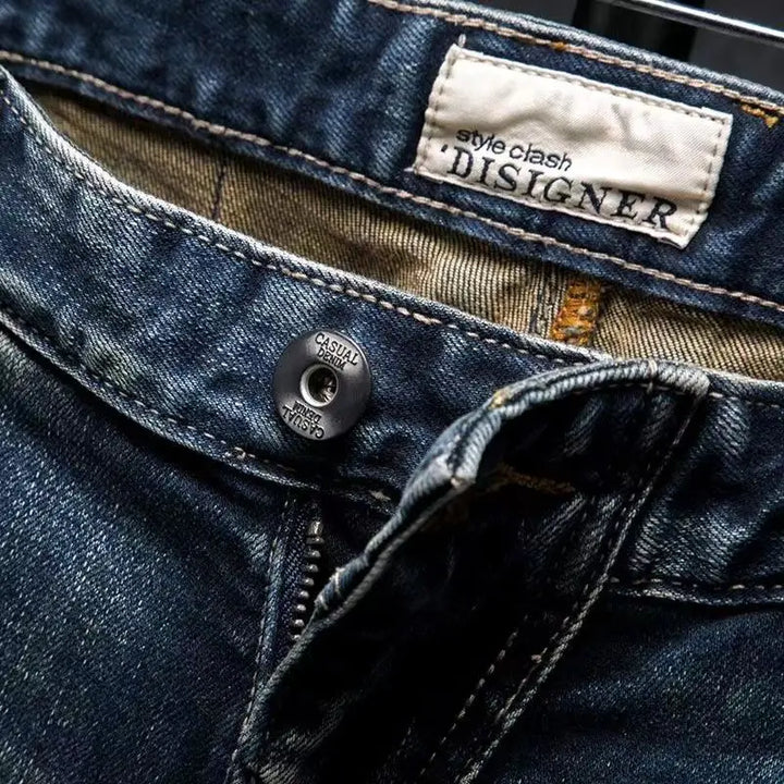 Stylish Men's Cargo Vintage Denim Trousers