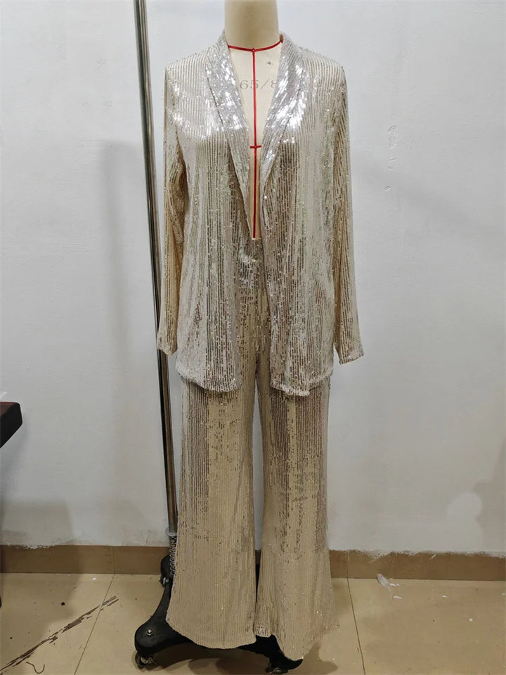 Sparkle in Style with Tossy's Glitter 2-Piece Set - Perfect for Any Occasion!