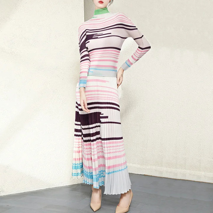 2023 Spring Miyake Pleated Skirt Set