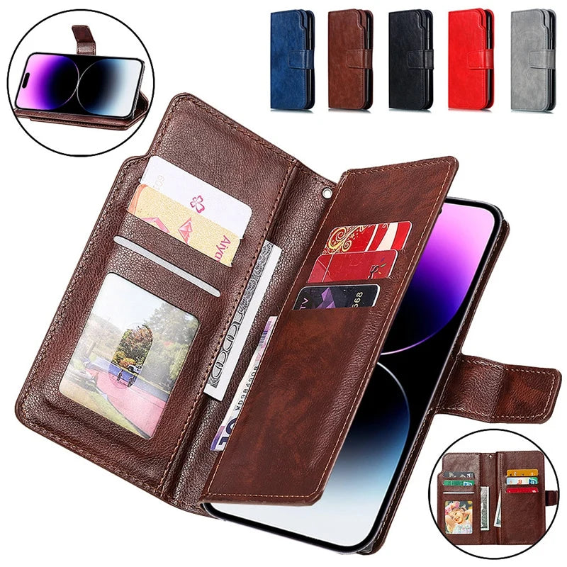Phone Wallet Case with 9 Card Slots