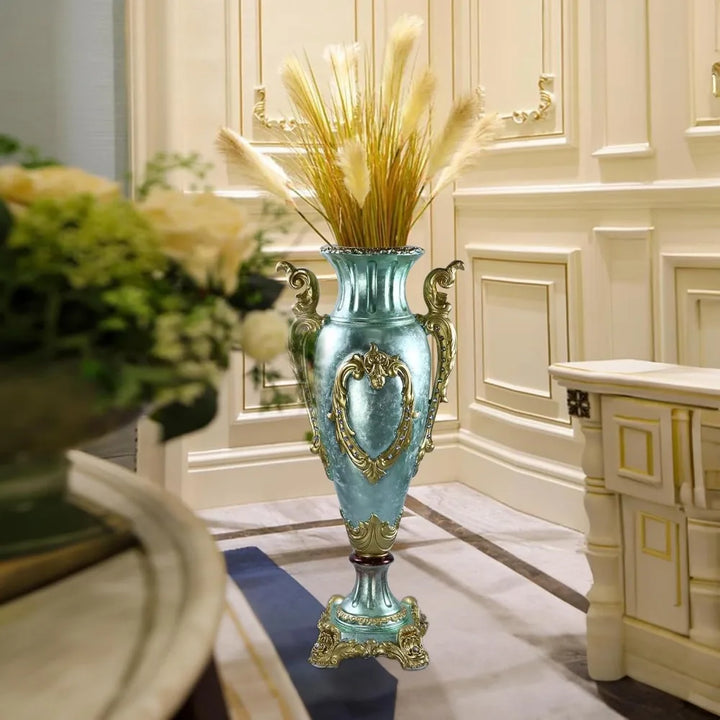 Trophy Floor Vase for Living Room Decor Vases 35.4 Inch Green Tall Floor Vase Home Decorations Decoration Flower Garden