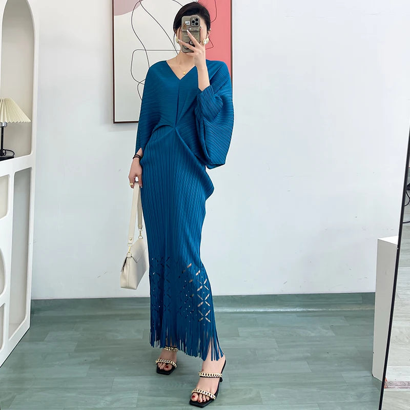 Stunning 2023 Summer Party Dress - Elegant Tassel Hollow Maxi