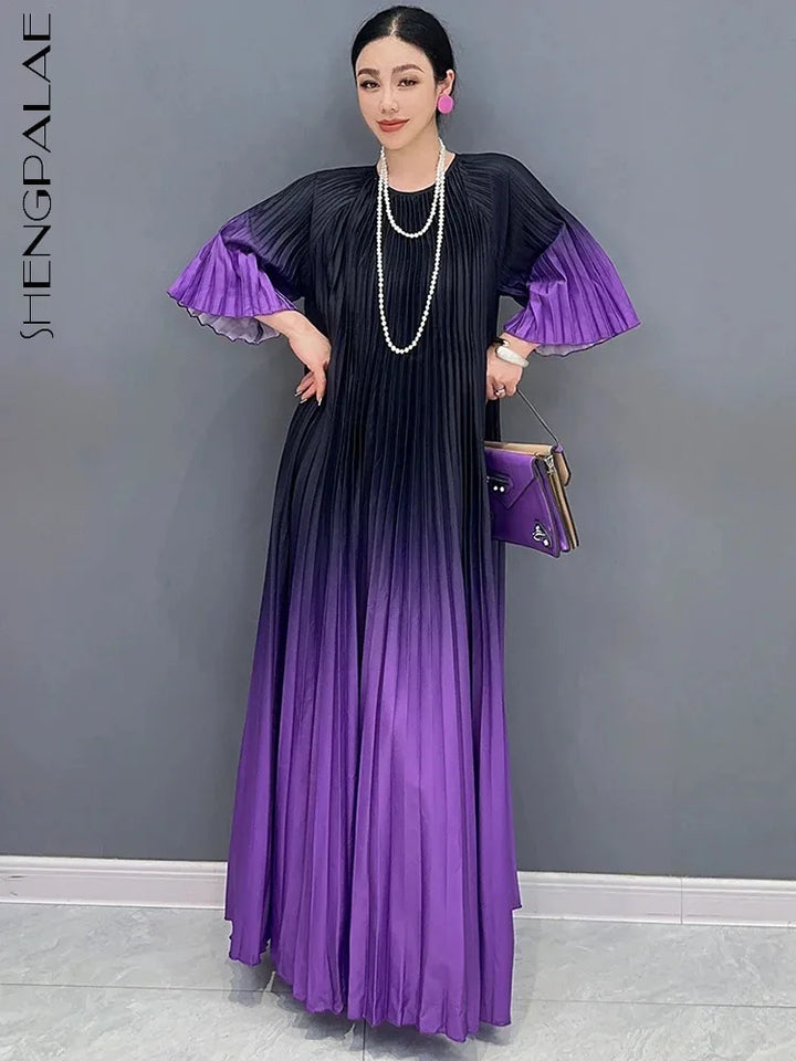 Luxurious Pleated Dress - Elegant Fashion for Women