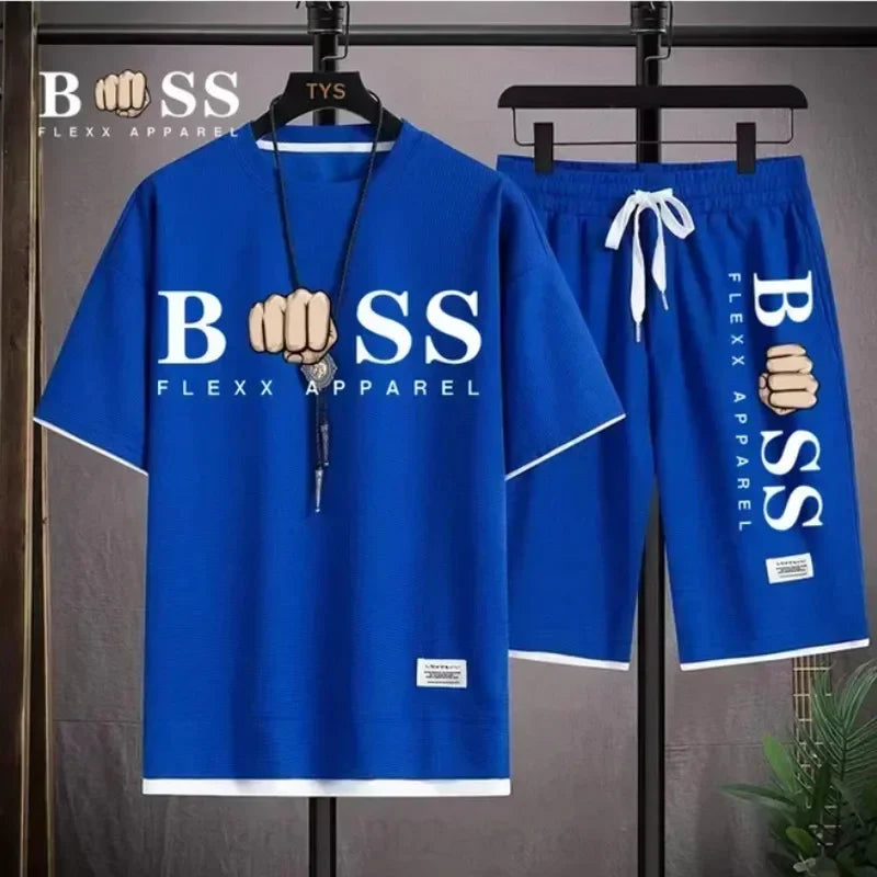 Summer 2024 Men's Casual T-shirt and Shorts Set