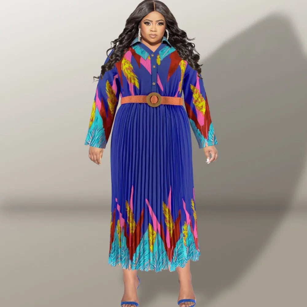 Temperament Print Plus Size Dress - Wholesale Dropshipping