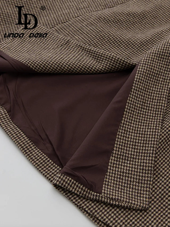 Stylish LD LINDA DELLA 2023 Winter Coat - Elegant Single-breasted Solid Color - Women's Sizes