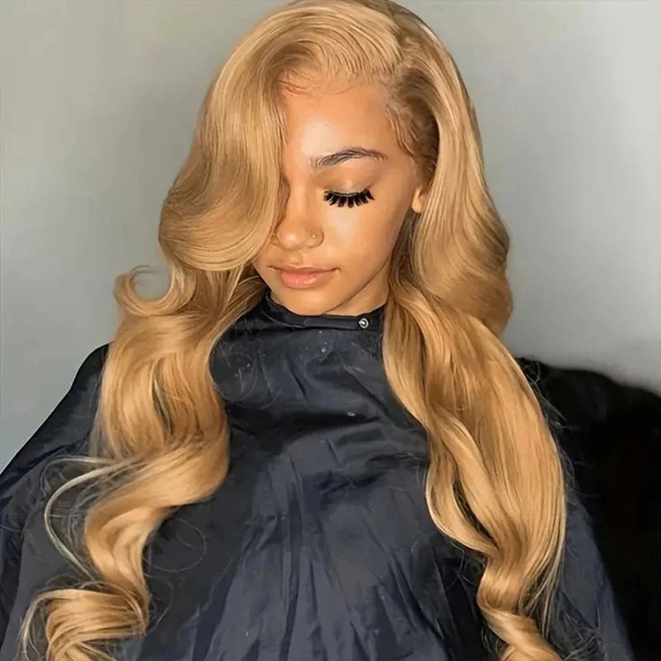 Honey Blonde Lace Front Wig 32 Inch Body Wave