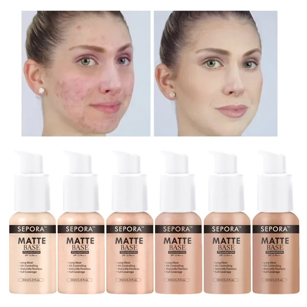 Get Flawless Skin with 30ml SEPORA Liquid Foundation - Waterproof, Long-Lasting, and Brightening!