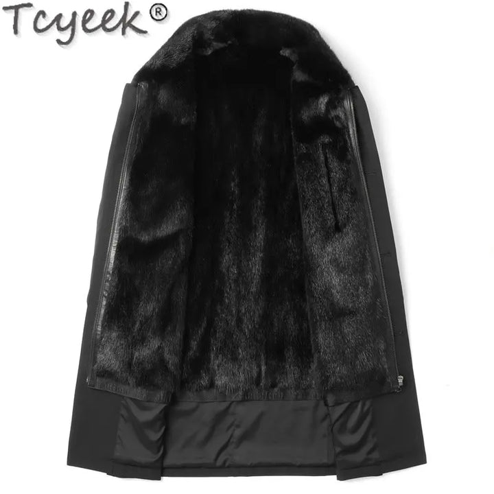 Men's Winter Parka with Real Mink Fur Liner