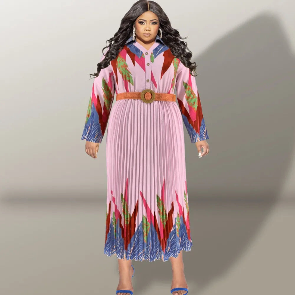 Temperament Print Plus Size Dress - Wholesale Dropshipping