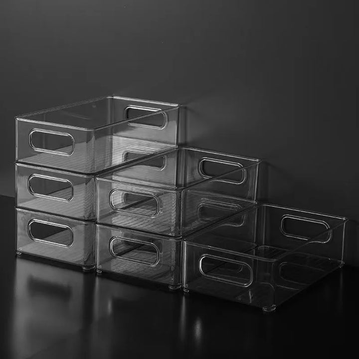 Refrigerator Drawer Organizer Bin Clear Fruit Food Jars Storage Box Transparent Fridge Storage Bin Containers for Pantry Freezer