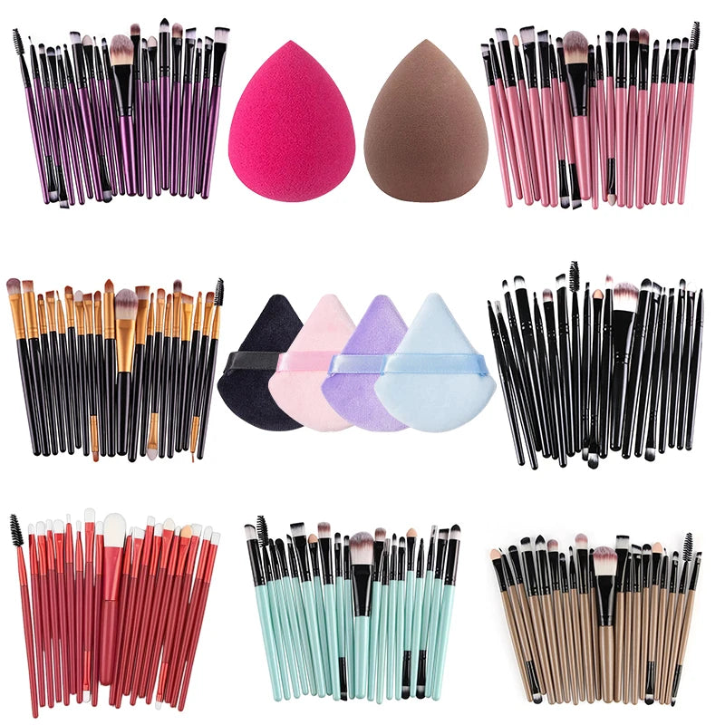 Flawless Beauty: 20Pc Makeup Brush Set for Perfect Cosmetics Application