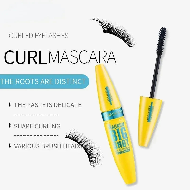 Get Luxurious Lashes with Waterproof Mascara - Long Lasting, Thick Fiber, Natural Curling!