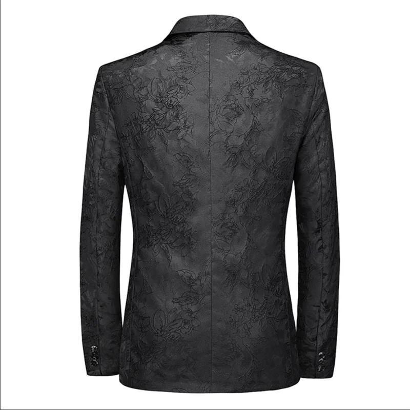 2024 Summer Men's Business Suit Jacket | Single Breasted Jacquard Blazers