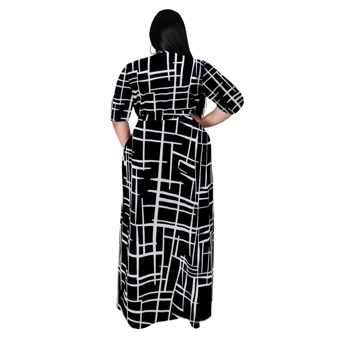 Fall Fashion Plus Size Maxi Evening Dress