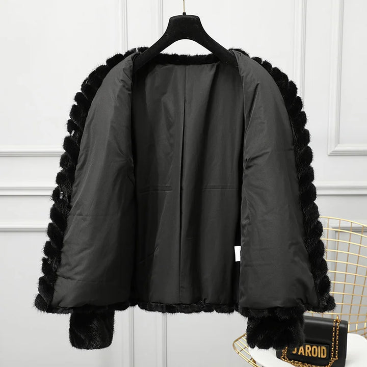 New Outwear for Women: Real Mink Fur Coat - 2021 Winter Luxury Jacket