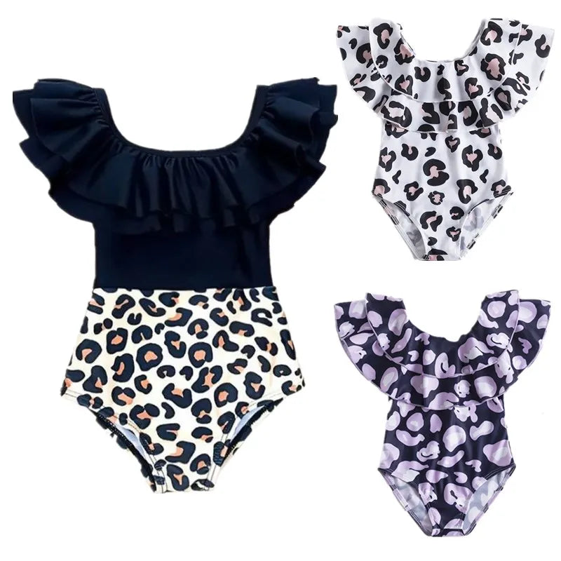 Summer Baby Swimsuit for 1-5 Yrs Printing One-piece Girl Beach Swimwear Toddler Kids Bathing Swimming Suit Infant Clothes Outfit