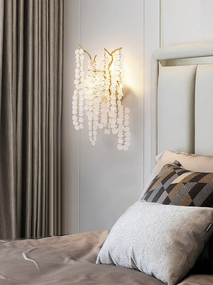 Luxury Crystal Wall Lamp Decoration Bedroom G9 Led Bulb Wall Sconces Interior Lighting Decoration For Wall Light Indoor