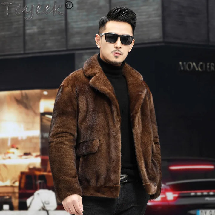 High Quality Mink Fur Coat - Men's Fashion