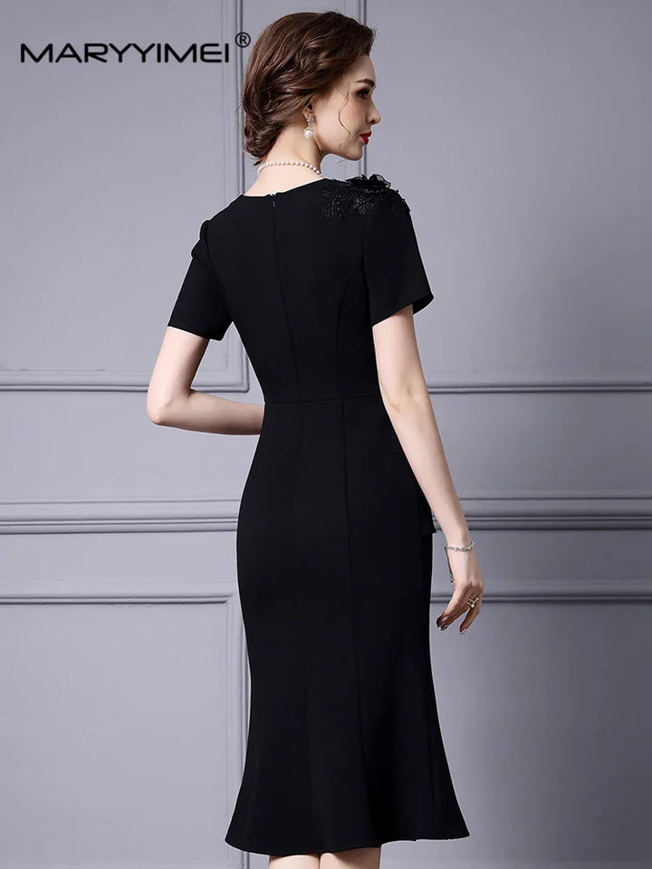 Upgrade Your Style with MARYYIMEI's Elegant MIDI Dress - Perfect for Office and Special Occasions!