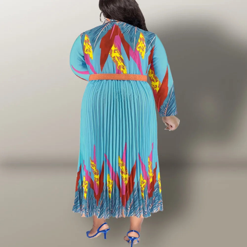 Temperament Print Plus Size Dress - Wholesale Dropshipping