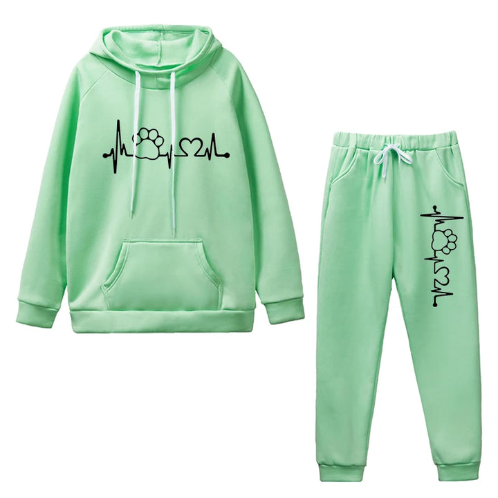 2024 Spring and Autumn Women's Hoodie Pant Set