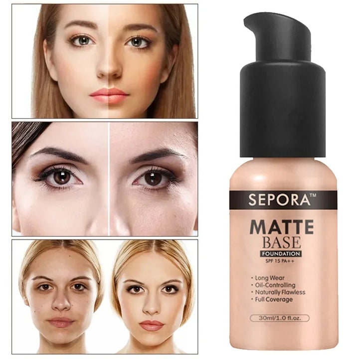 Get Flawless Skin with 30ml SEPORA Liquid Foundation - Waterproof, Long-Lasting, and Brightening!