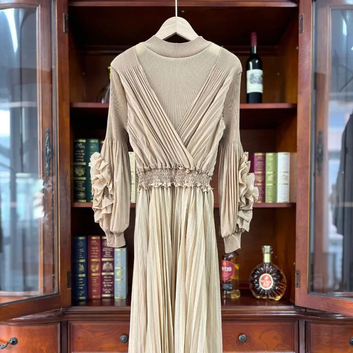 Stunning Miyake Flower Sleeve Dress - Handmade, Elegant, and Perfect for Summer 2024!