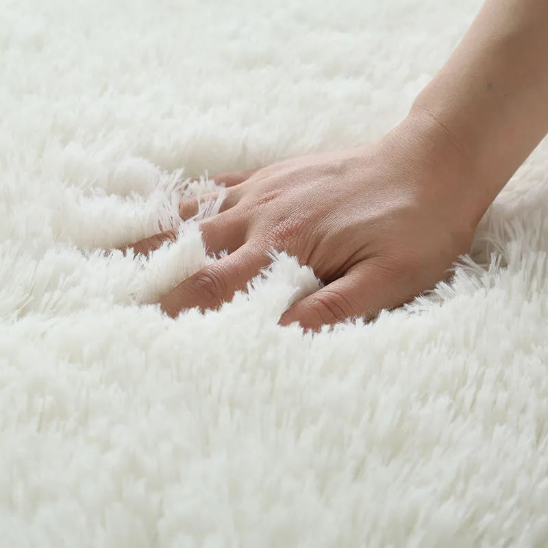 White Fluffy Hall Carpet Modern Living Room Bedroom Home Decor Large Mats Thickened Non-Slip Girl Children's Room Pink Furry Rug